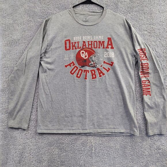 Fanatics Other - Fanatics OU Sooners 2018 Rose Bowl Gray Long Sleeve T-shirt XL Oklahoma U